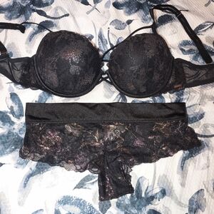Elegant Black Lace Lingerie Set
